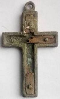 kruisje ingelegd met hout