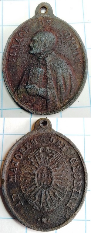 devotiepenning Ignatius van Loyola ca 1900