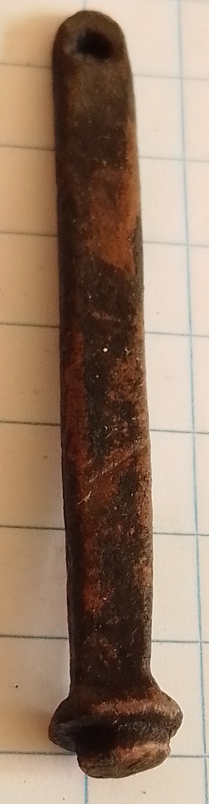 deel van handgreep kooltjes strijkijzer (ca1750)