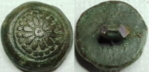 knoop madelief parelrand - 11 stuks