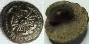 knoop viooltje met parelrand - 10 stuks