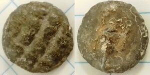 knoop tin grof wafelpatroon (ca1550-1600)