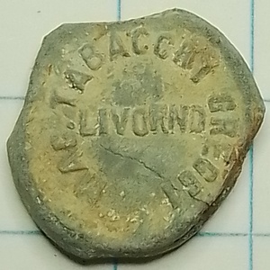 tabakslood mag. tabacchi greggi livorno - Italië (ca 1900)