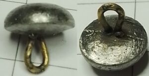 knoop kaal half-bol messing oog