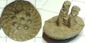 knoop bloem klein op geometrisch motief 15mm