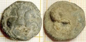 knoop achthoek ruiter loodtin 18mm (ca 1650-1725)