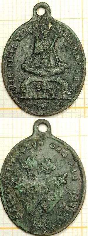 devotiepenning onze lieve vrouw van Uden (ca 1800-1900)