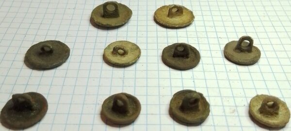 knoop plat met boogoog/staafoog (10stuks) - Afbeelding 2