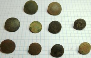 knoop plat met boogoog/staafoog (10stuks)