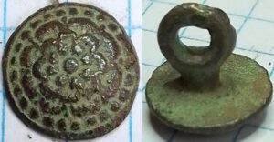 knoop roosje 2 rijen parelrand giet 11mm