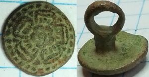 knoop roosje parelrand 12mm