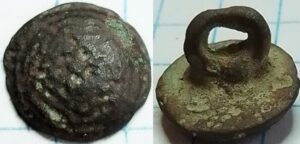 knoop roosje parelrand 12mm