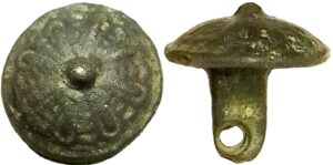 knoop bloem druppelblad op mandje