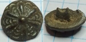 knoop bloem druppelblad op mandje staaf 12mm