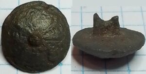 knoop bloem druppelblad op mandje staaf 16mm