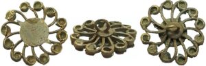 knoop waaier met losse krullen gesoldeerd ajour 25mm