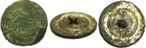 knoop double gilt met lauwertak 26mm