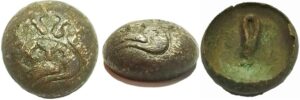 knoop kommetje gedreven en gestempeld gietlusoog 26mm